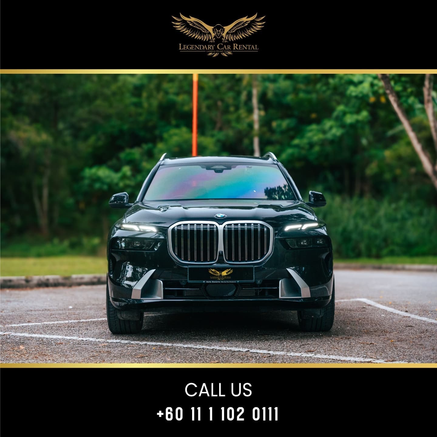 Rent a 2023 BMW X7 M Sport in Kuala Lumpur — Seven-seat first-class travel.