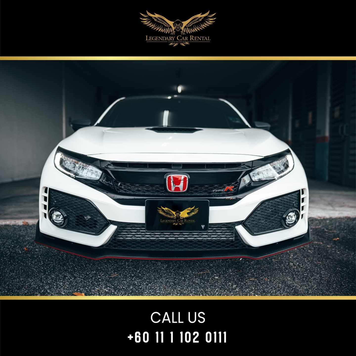 Rent a 2023 Honda Civic Type R in Kuala Lumpur — The front-wheel-drive benchmark.